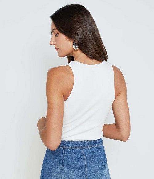 L'Agence Adira Scoop Tank - White