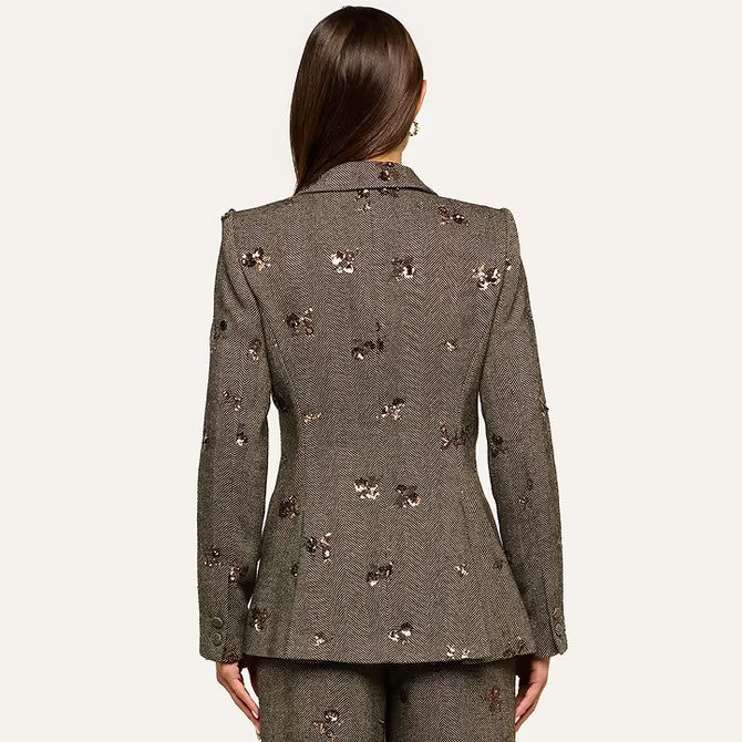 L'Agence Chamberlain Blazer - Beige/Black/Gold