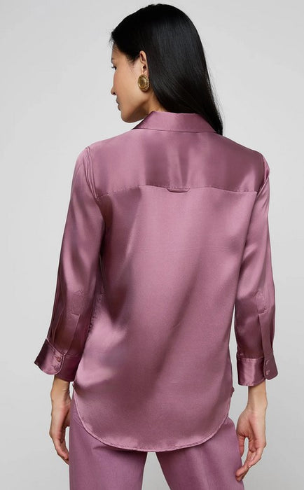 L'Agence Dani 3/4 Sleeve Blouse - Dusky Orchid