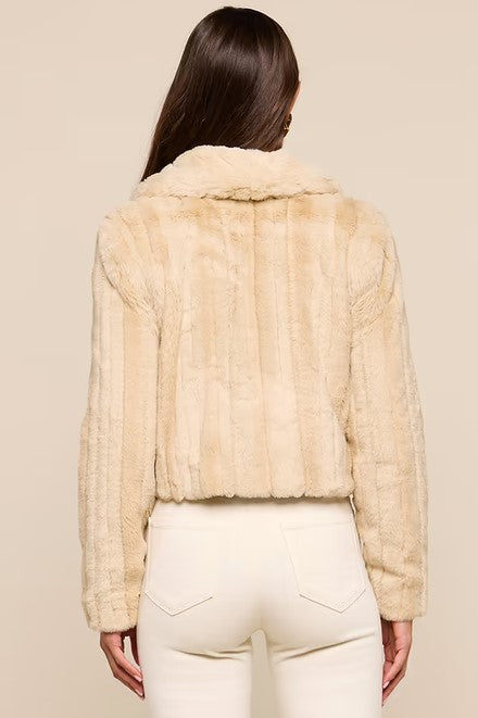 L'Agence Davy Crop Jacket - Latte