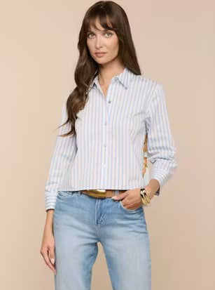 L'Agence Fawn Scarf Back Shirt - Beach