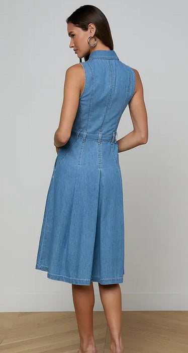 L'Agence Kieran Belted Shirt Dress - Oracle