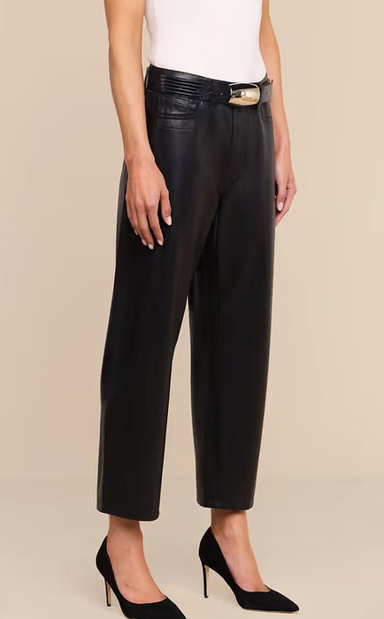 L'Agence Mallis Bow Leg Jeans - Black