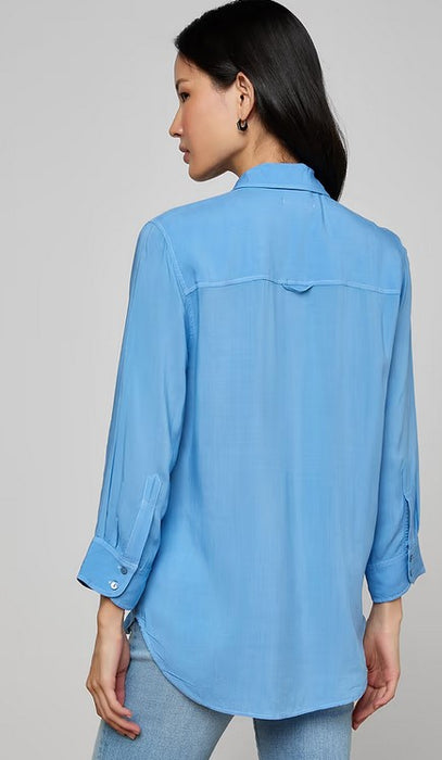 L'Agence Marlene 3/4 Sleeve Blouse - Allure Blue