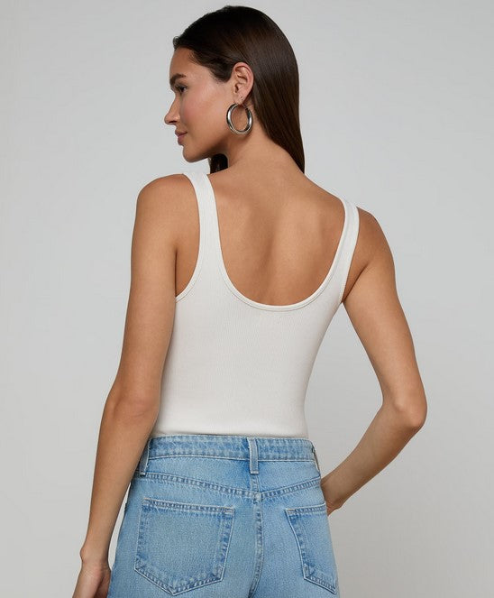L'Agence Nica Scoop Bodysuit - White