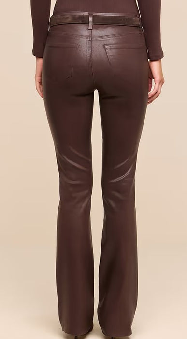L'Agence Ruth Straight Coated Jeans - Dark Java