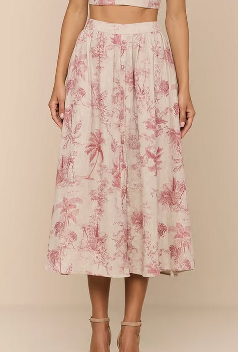 L'Agence Seina skirt - Jungle Toile