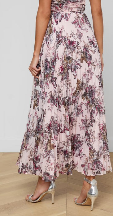 L'Agence Torin Skirt - Light Pink Print