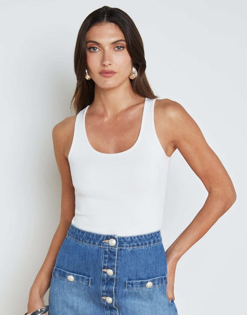 L'Agence Adira Scoop Tank - White