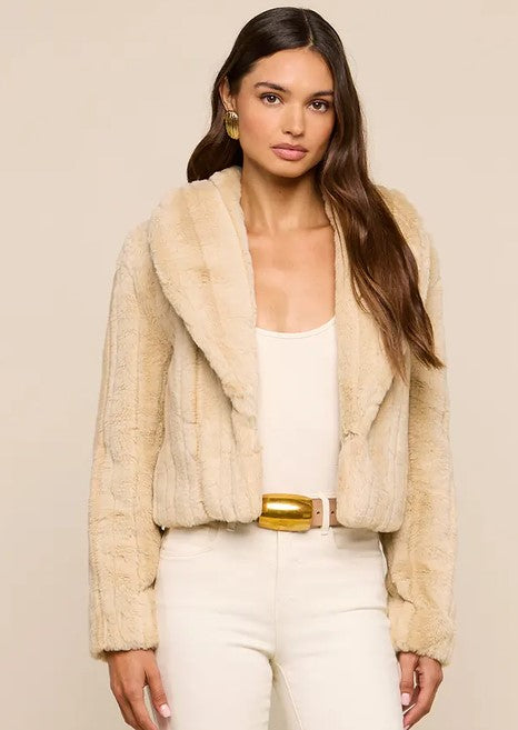 L'Agence Davy Crop Jacket - Latte