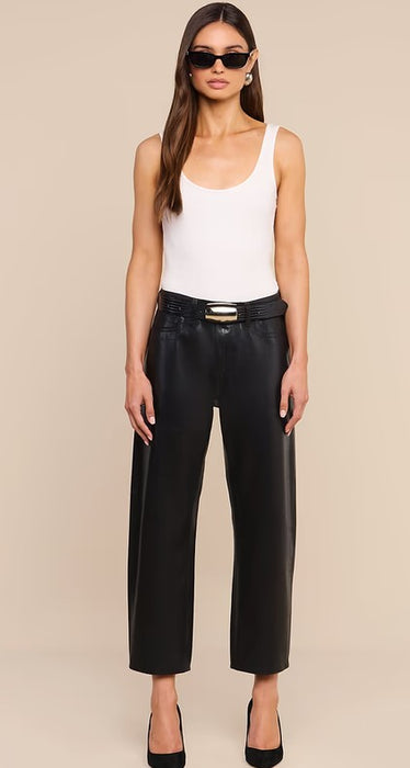 L'Agence Mallis Bow Leg Jeans - Black