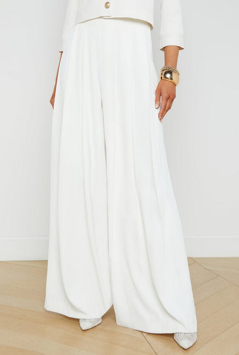 L'Agence Nova Wide Leg Pant - Ivory