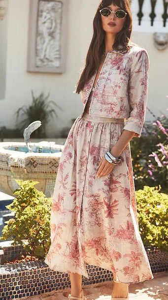 L'Agence Seina skirt - Jungle Toile