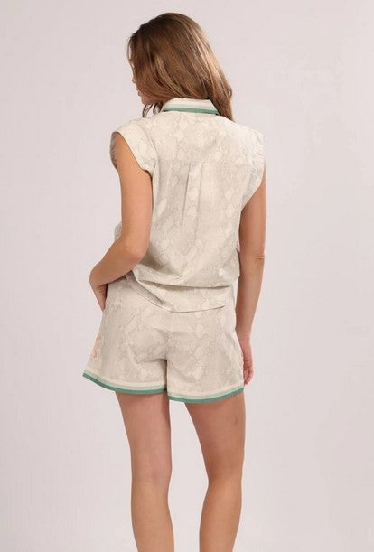 Las Surenas Skin Flower Poplin Shirt
