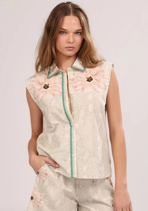 Las Surenas Skin Flower Poplin Shirt