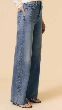 Le Jean Column With Diamond Jeans - Crystal Blue