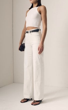 Le Jean Juliette Wideleg Jeans - White