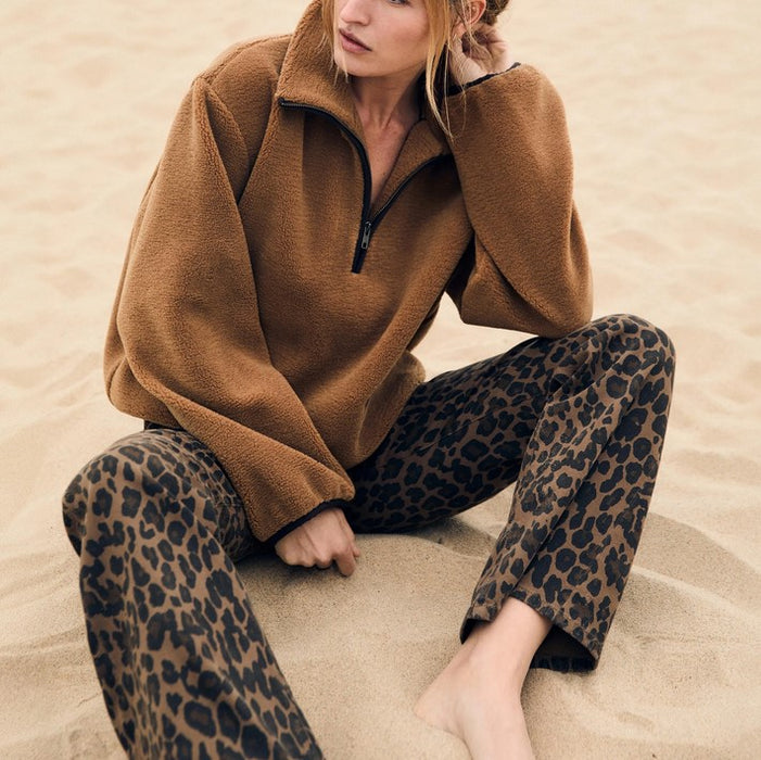 Le Jean Utility Soft Barrel Jeans - Dark Leopard