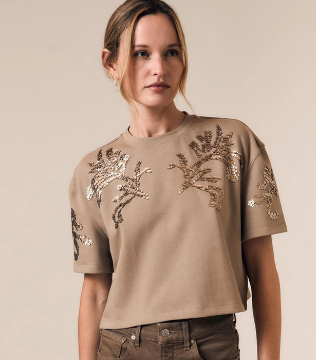 Le Jean Sequin Tee - Dune