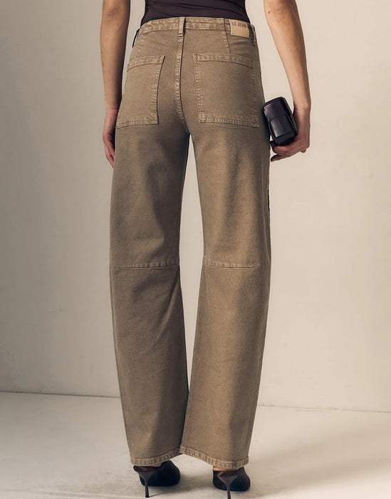 Le Jean Tux Stripe Utility Soft Barrel Long - Mocha