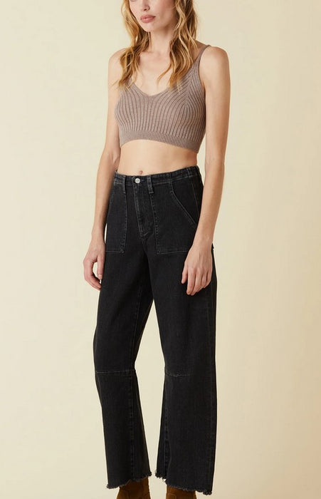 Le Jean Utility Soft Barrel Jeans - Fade To Black