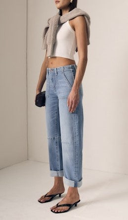 Le Jean Utility Soft Barrel Cuff - Vintage Sky