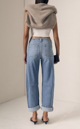 Le Jean Utility Soft Barrel Cuff - Vintage Sky