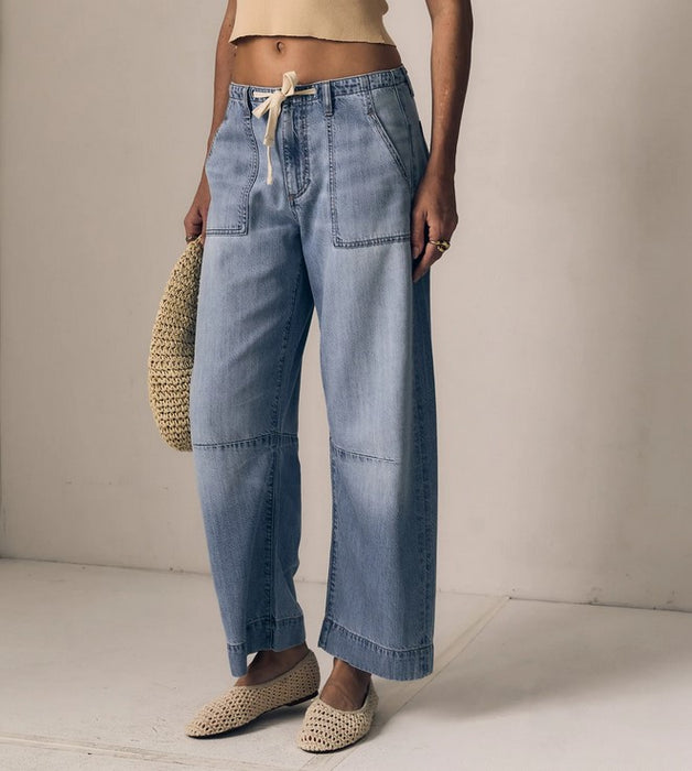 Le Jean Weightless Utility Soft Barrel Jeans - California Blue