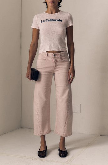 Le Jean Selena Crop Jeans - Petal Pink