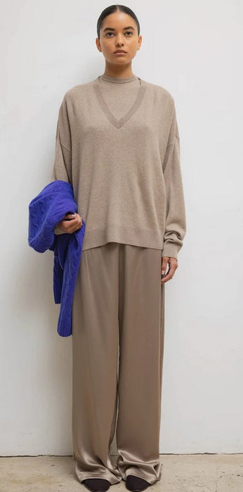 Leset Barb Wide Leg Pants - Liquid Bronze