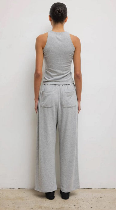 Leset Lauren Crop Drawstring Pant - Grey Melange