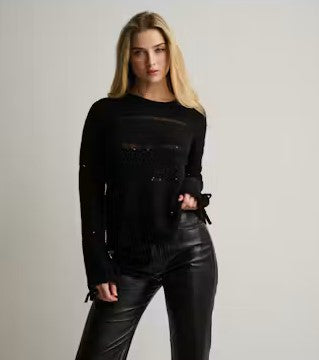 Lisa Todd Shimmer Stripe - Black