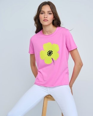 Lisa Todd Posy Posse Tee - Hot Orchid