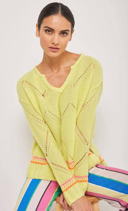 Lisa Todd Summer Softie Cashmere Sweater - Limelight