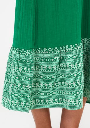 M.A.B.E Cella Embroidered Dress - Green