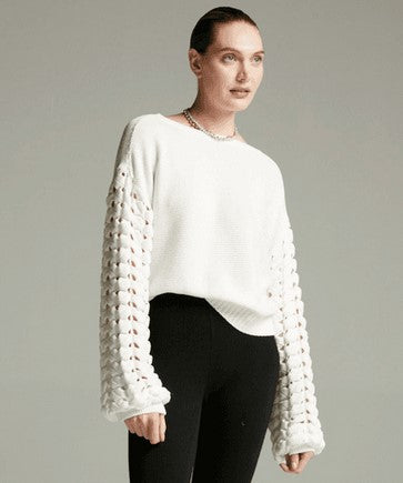 Maria Pavan Knitted Sleeve - Cream