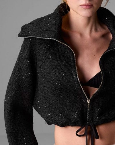 Maria Pavan Sequin Jacket - Black