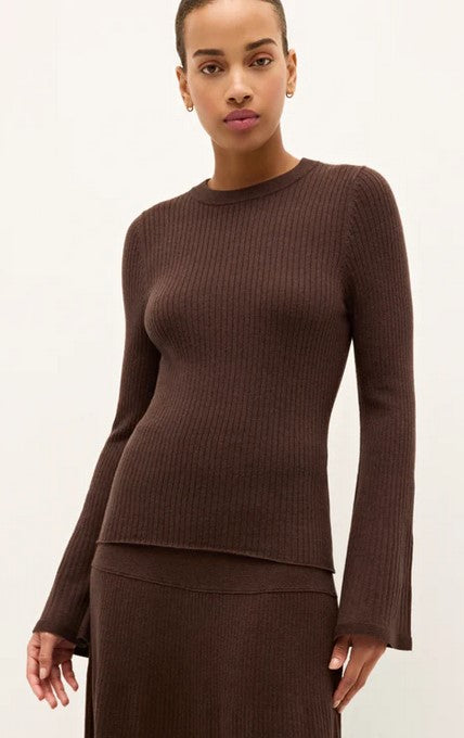 Marie Oliver Carrey Top - Cacao