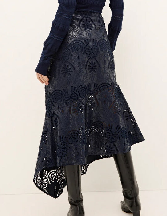 Marie Oliver Casey Skirt - Naval