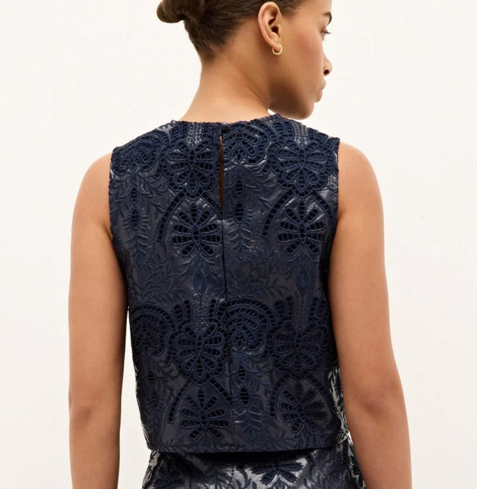 Marie Oliver Davis Top - Naval