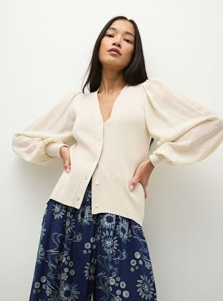 Marie Oliver Landry Cardigan - Porcelain