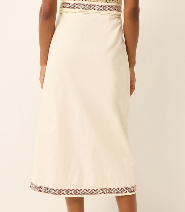 Marie Oliver Luca Wrap Skirt - Ruby