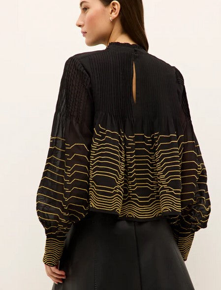 Marie Oliver Melrose Blouse - Abyss