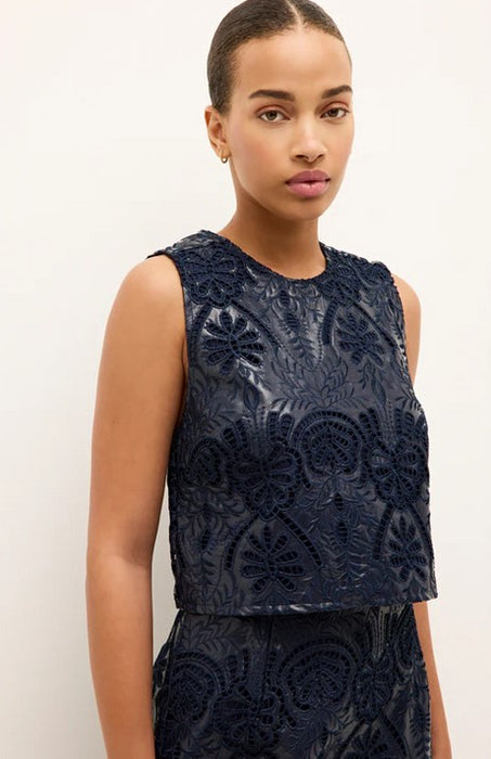 Marie Oliver Davis Top - Naval