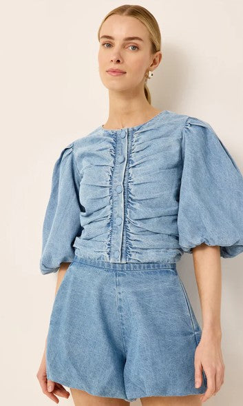 Marie Oliver Rowan Top - Lightwash