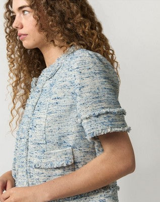 Ann Mashburn Short Sleeve Chelsea Jacket - Blue