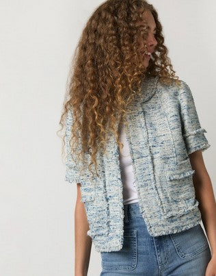 Ann Mashburn Short Sleeve Chelsea Jacket - Blue
