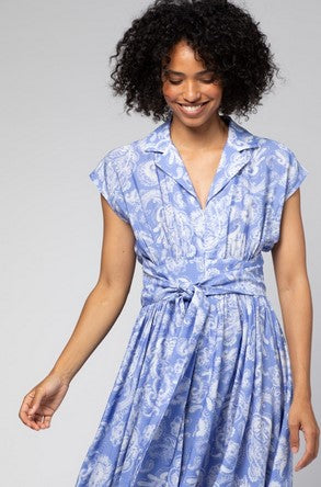 Max & Moi Print Maxi Dress - Blue