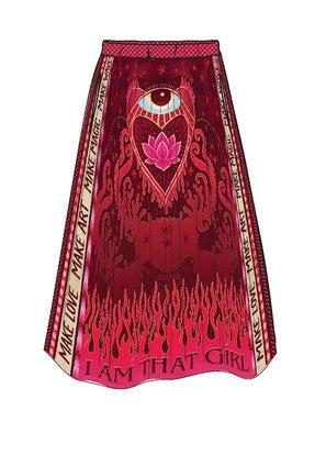 Me 369 vanessa Skirt - Red Aura