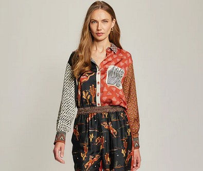 Me369 Isabel Rodeo Printed Shirt